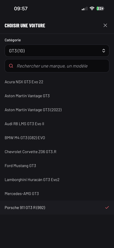 Numériser&nbsp;: choix de la voiture avant la photo